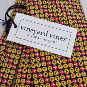 Vineyard Vines Mens Tie Fairfield Theater Company Logo Graphic Silk